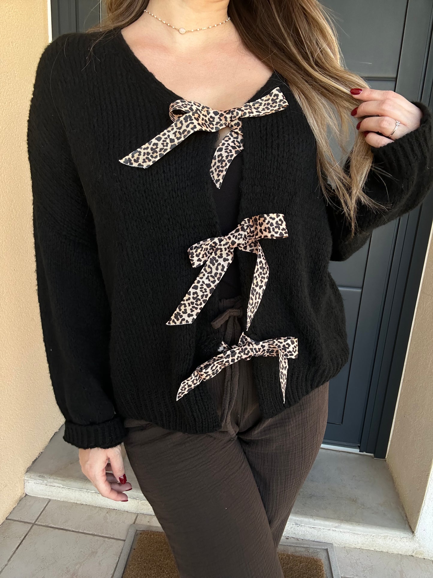 Pull nœud léopard ALICIA ✨