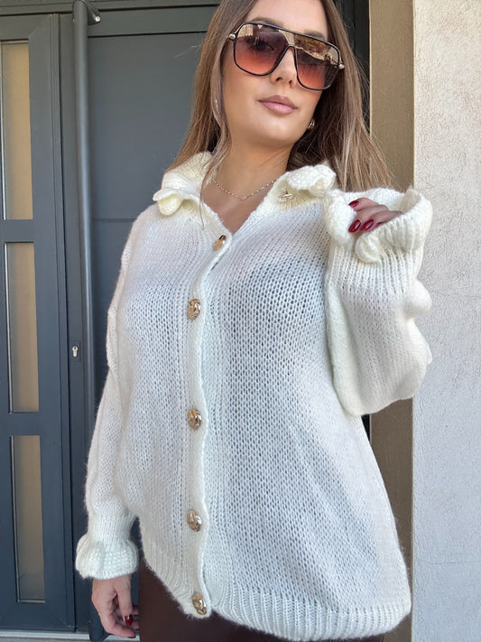 Gilet col montant avec boutons LAURIANE✨