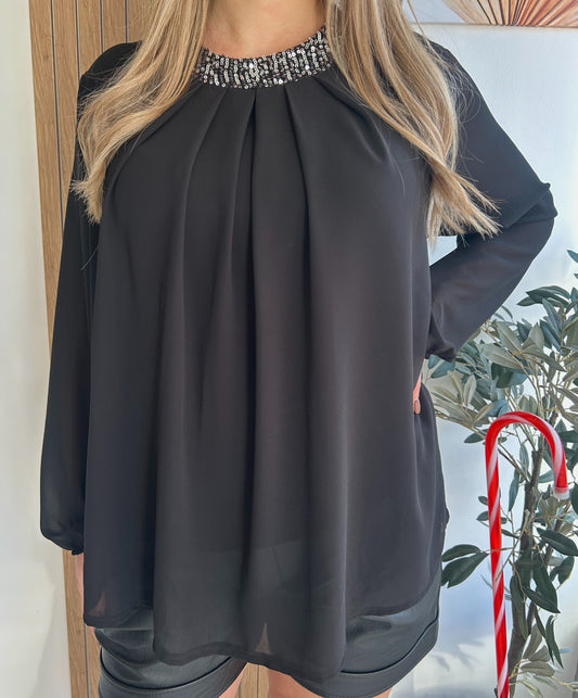 Blouse col à sequins NELL✨